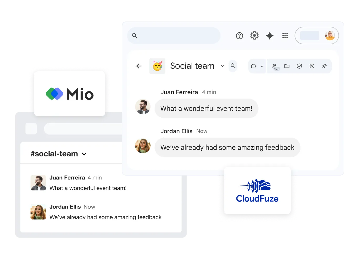 Google Chat interfeysi