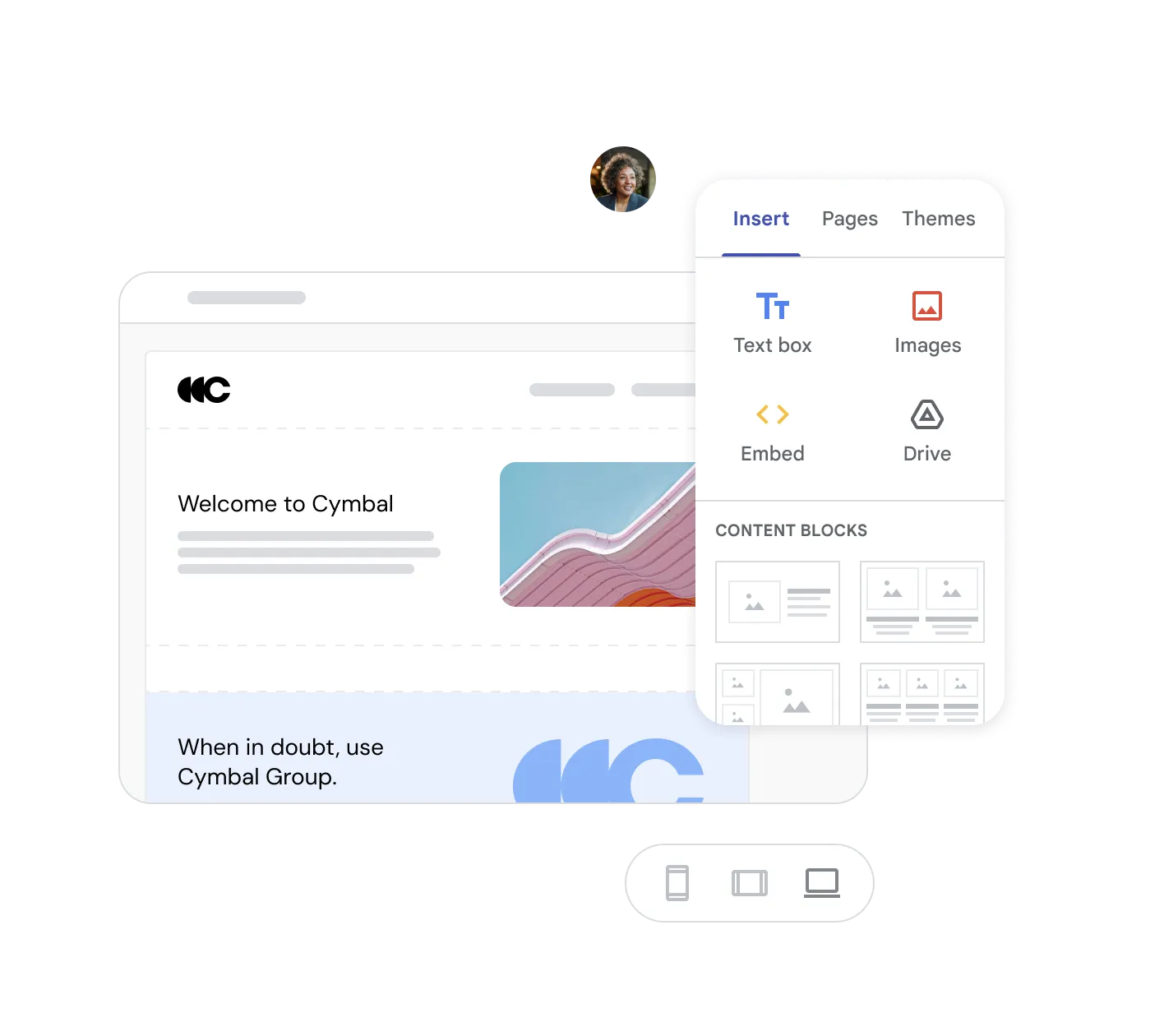 Google Sites interface