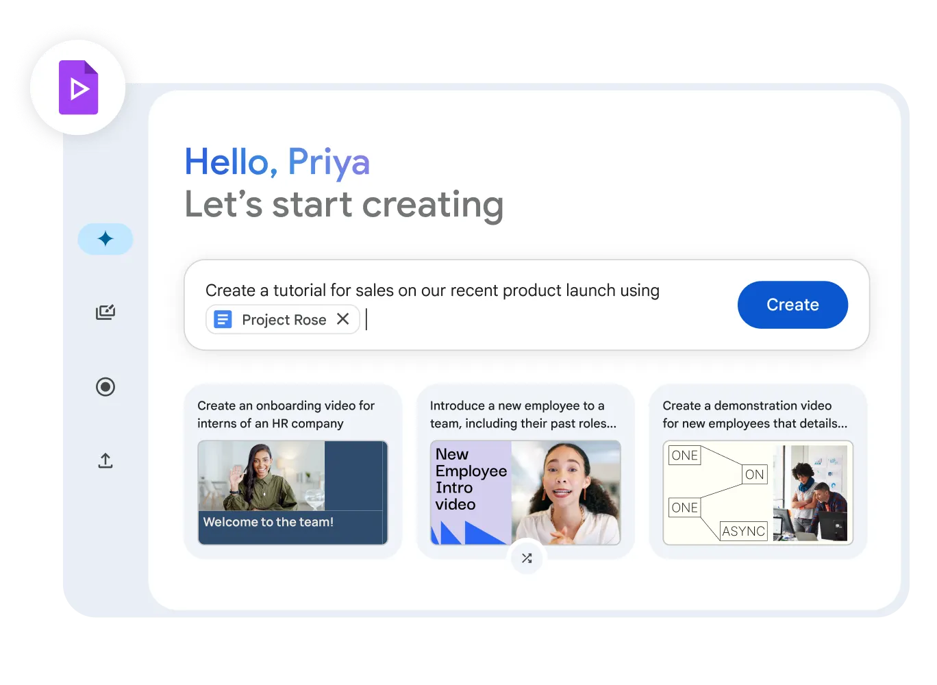 Google Vids interface