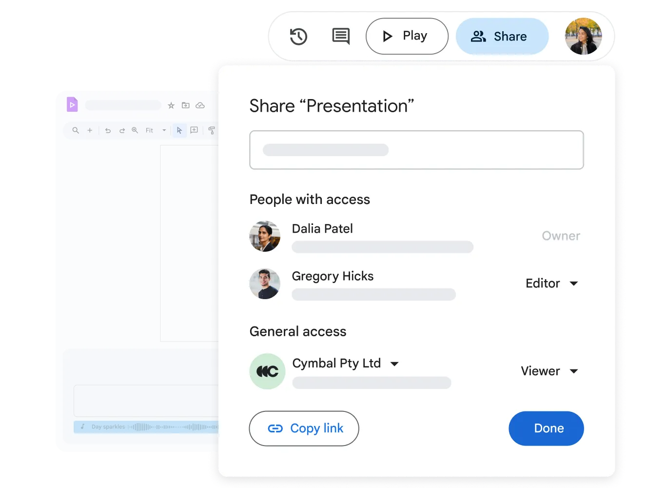 Team collaboration on video