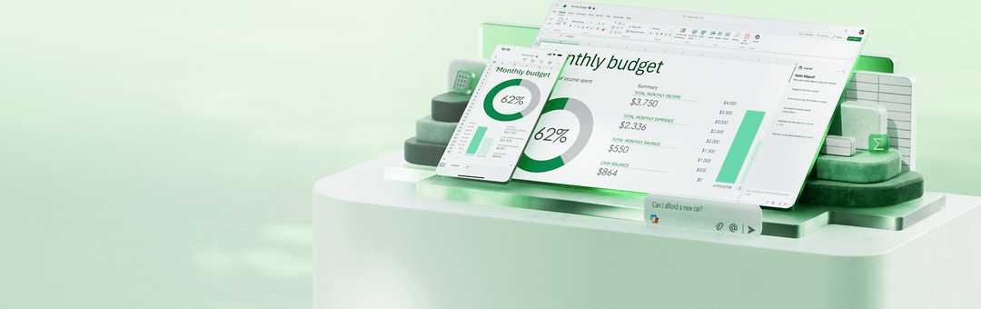 Microsoft Excel cədvəl və məlumat analizi interfeysi