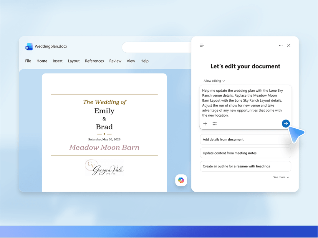 Microsoft Word editing and formatting tools